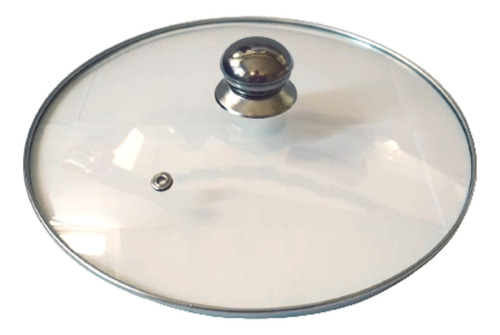Chafer Bufetera Redonda Acero Inoxidable Tapa De Cristal
