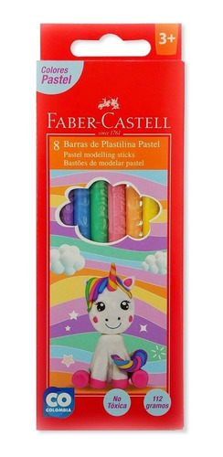 Plastilina De Colores Pastel X 8 Faber Castell