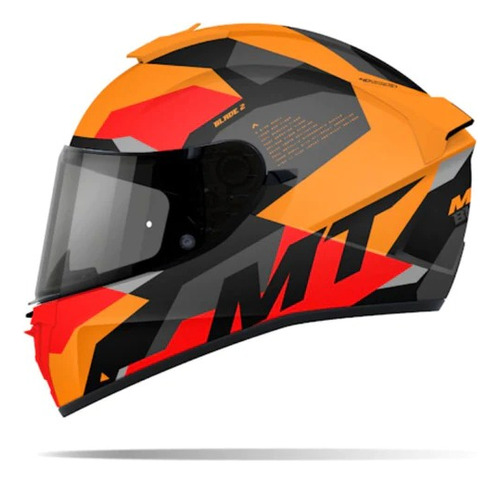 Casco Mt Blade 2/doble Visor/naraja Mate