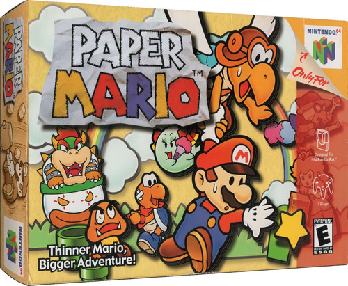 Protector Juegos Retro Caja De Plástico Laminado Paper Mario