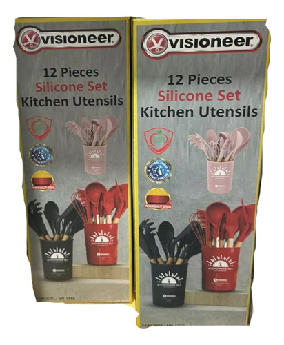 Set 12 Utensilios De Cocina Antiadherentes De Silicona