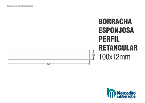 Imagem 2 de 4 de Borracha Perfil Esponjoso Vedação 100x12mm Vendido No Metro