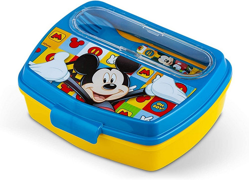 Imagem 3 de 3 de Lancheira Com Talheres Disney Mickey - Lillo