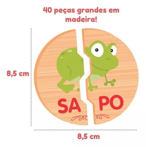 Kit Jogos Educativos Crescer Alfabeto E Sílabas Em Madeira