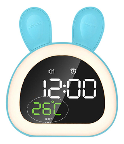 Reloj Despertador Digital Led Con Forma De Conejo, Pantalla