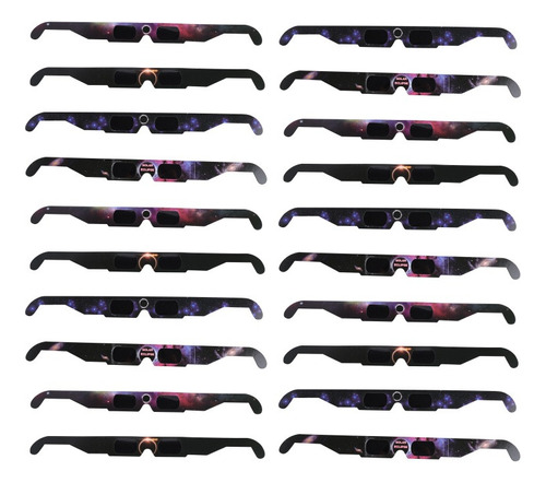 (100 Pz)lentes Gafas Para Eclipse Solar Certificadas Iso