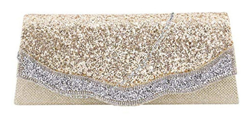 Naimo Flap Dazzling Clutch Bag Evening With Detachable Chai