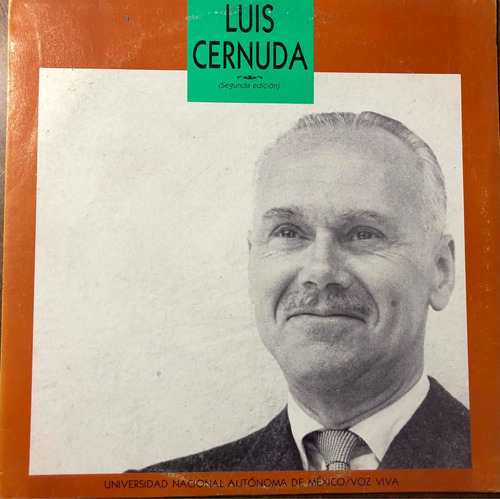 Disco Lp Luis Cernuda voz Viva, Unam