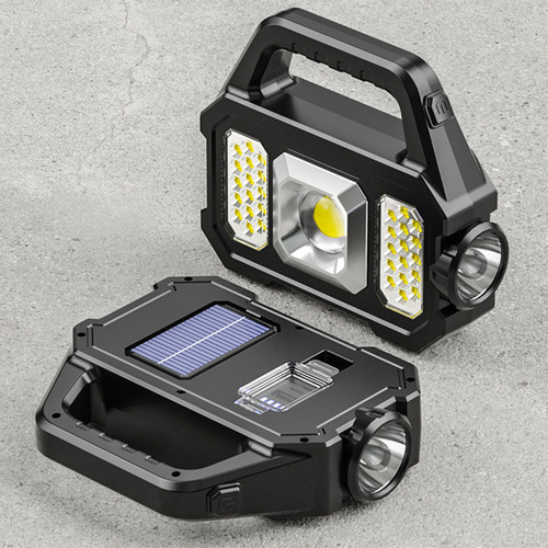 Linterna De Carga Usb Solar Con Luz De Búsqueda Portátil