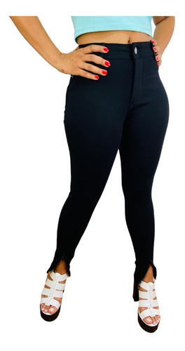 Imagem 1 de 8 de Calça Bandagem Montaria Revanche Anahi Ziper Frontal E Bolso