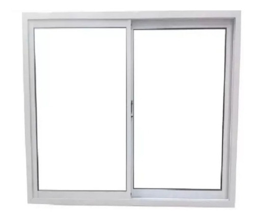 Ventana Aluminio 120x110 Blanco Con Vidrio Entero