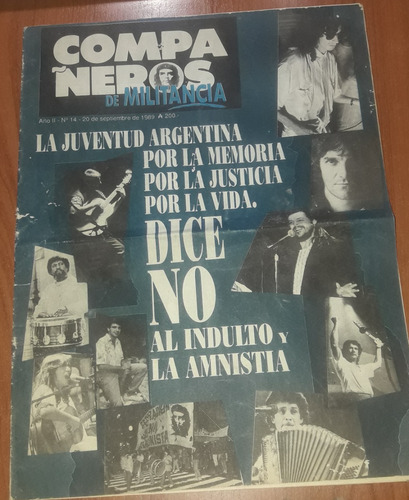 Revista/diario Compañeros De Militancia N°14 20 De Sep 1989