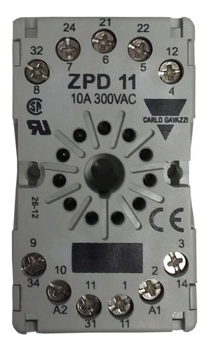 Base Para Relevador De 11 Pines, Carlo Gavazzi