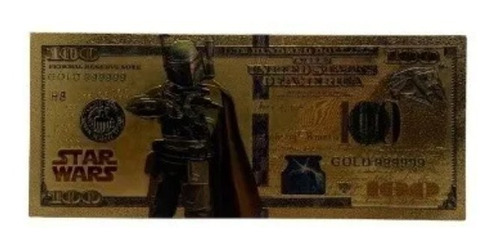 Billete Plata 100 Dolares De Coleccion Star Wars Boba Fett