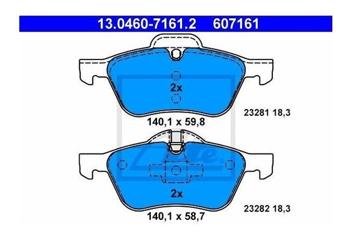 Imagen 2 de 2 de Balatas Delanteras Mini Cooper 1.6 L 2002 2003 2004 2005 2006