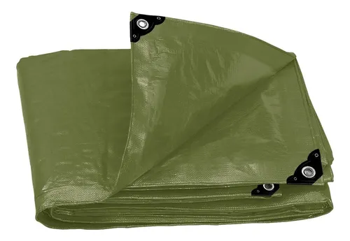 Lona Truper Super Reforzada 4 X 5 M Verde Olivo Uso Rudo