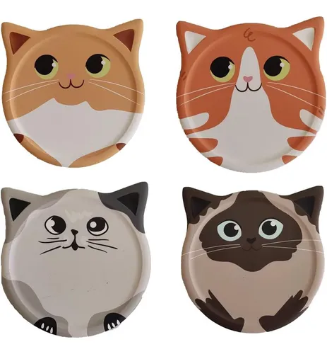 comprar 4 Pack Divertido Posavasos De Gato Para Bebidas Absorbentes,