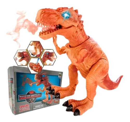 Brinquedo Tiranossauro Rex Coloca Ovo 40 Cm A Pilha T-rex