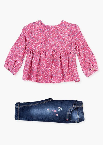 Conjunto De Blusa Y Jegging, Losan 028-8027al Para Bebé Niña