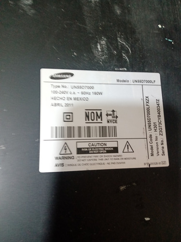 Mainboard Tv Samsung Mod Un55d7000lf Ver H301 (Usado)