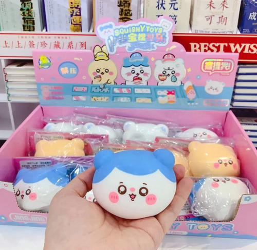 Juguete Antiestres Gatito Squishy Pegajoso Aliviar Ansiedad Chiikawa Blanco Ponchette