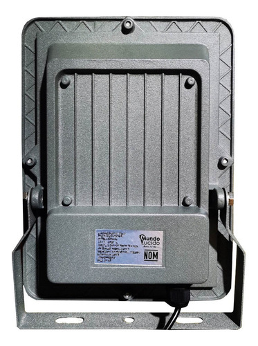 Reflector Led Inalámbrico Mundo Lucido Rfs60a 60w Con Luz Luz Blanca Fria 6500k Y Carcasa Gris 3.2v