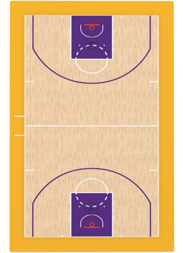 Cancha De Baloncesto, Amarillo, Morado, 1 Cubierta De Interr