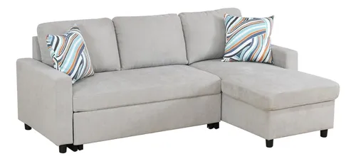 Sofá Cama Extraíble En Forma De L De 83 Pulgadas Con Diván