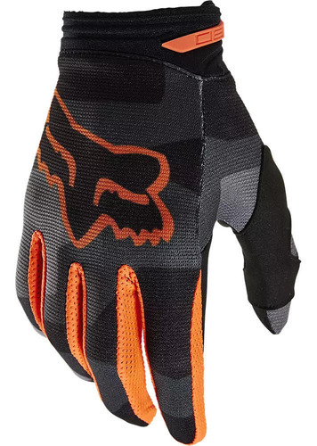 Guantes Moto 180 Bknr Camo Gris/naranjo Fox