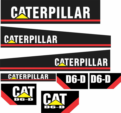 Calcomanías Bulldozer D6-d Caterpillar  Stickers Adhesivos