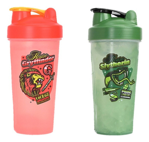 2 Shakers Gym Harry Potter Gryffindor Y Slytherin 650ml