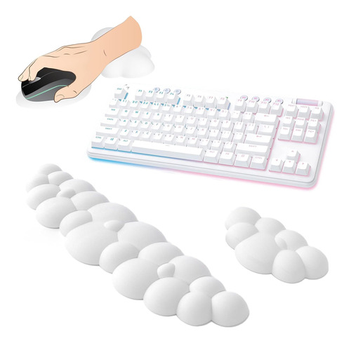 Almohadilla Para Teclado Mouse Reposamuñecas: 2 Pieza Cojin