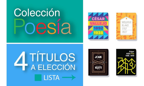 Imagen 1 de 2 de Pack 4 Libros Colección Poesía - Antología - Batiscafo
