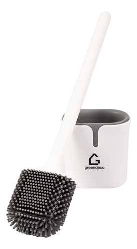 Escobillla Cepillo Baño Silicona Limpiar Inodoro Con Base