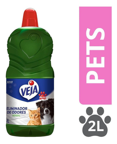 Eliminador De Odores Pets Herbal Veja 2 Litros