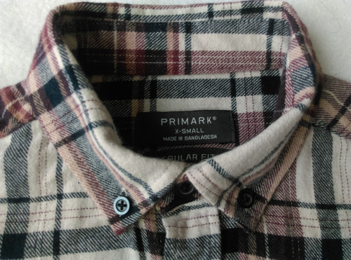 Camisa Franela Cuadros Hombre Primark Xs (Usado)