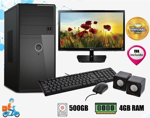 Imagen 1 de 7 de Computadora Cpu Amd/dualcore Nueva 500gb 4gb Led20 I3,i5,i7