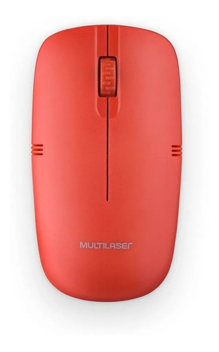 Mouse Sem Fio Lite 1200 Dpi Usb Vermelho Multilaser 