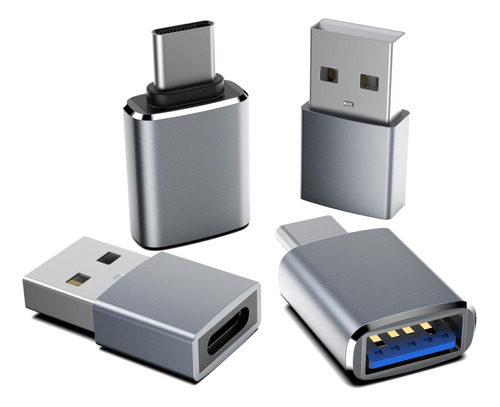 Lertosen Paquete De 4 Adaptadores Usb A Usb C, 2 Convertidor