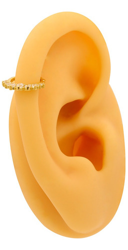 Piercing Argola Ouro 18k 750 Cravejada Diamantes Mod 9