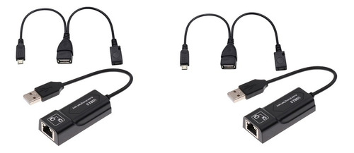 A*gift 2 Conectores Lan Ethernet Y Adaptador Usb Para Fire