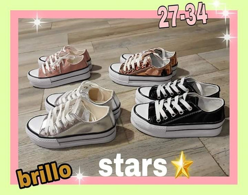 Zapatillas Nena All Star Charol Primavera 2018 | Mercado Libre