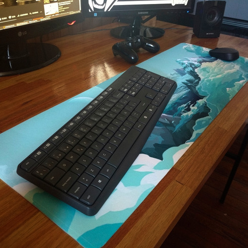Imagen 2 de 6 de Mousepad Paisaje Xl *80x28,5cm* Cod:004 - Montaña Nevada