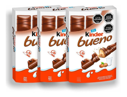 Chocolate  Kinder Bueno Pack  X3 - 125 G