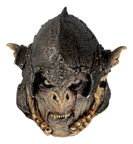 Máscara De Orco Guerrero Halloween Color Marrón Oscuro Ghoulish Productions