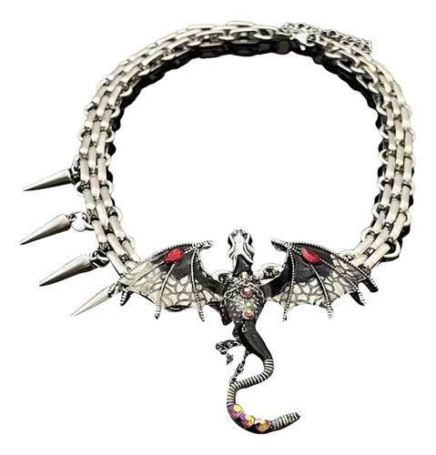 Nuevo Collar Gótico Con Forma De Dragón Volador Encarcelado