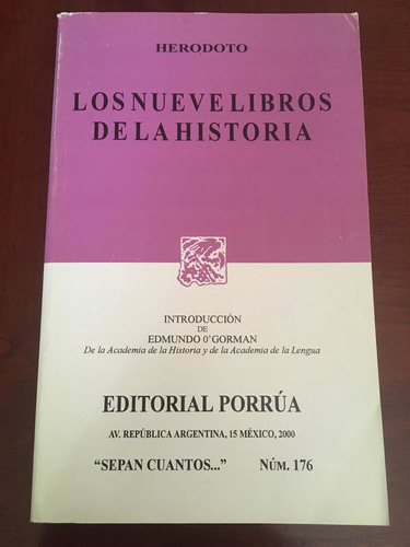 Los Nueve Libros De La Historia, De Herodoto