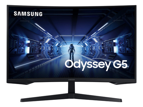 32 Monitor Gamer Odyssey G5 Wqhd Con Pantalla Curva 1000r Color Black 100V/240V
