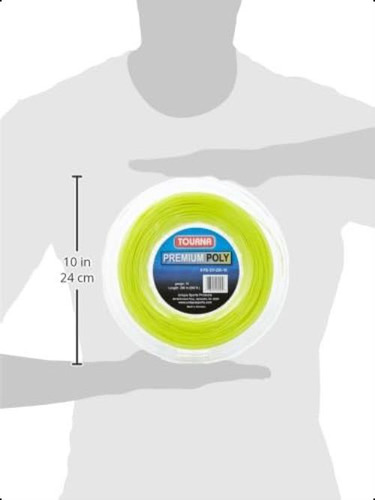 Cuerda De Tenis Tourna Premium Poly, Resistente Y Amarilla