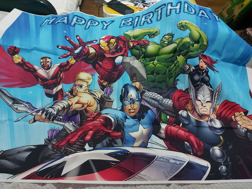 Art.fiesta Adorno Cumpleaños Banner Avengers Superhéroe 